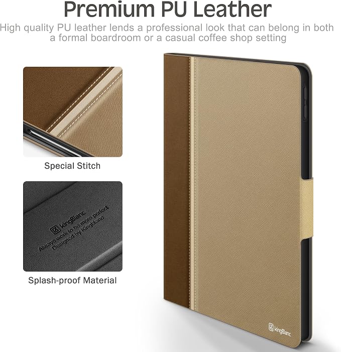 Case for iPad (A16) 11th Gen 11-inch iPad 10th Gen 10.9-inch | with Pencil Holder PU Leather Protective Cover Auto Sleep/Wake Multi-Angle Viewing/Typing Stand Magnetic Closure Beige