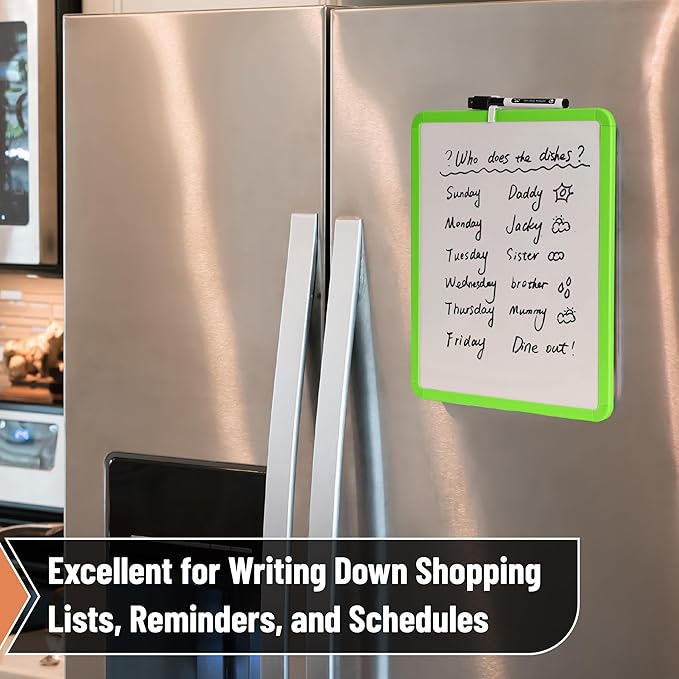 Mr. Pen- Dry Erase Board, 14” x 11” with a Black Dry Erase Marker, Small Mini White Board for Students