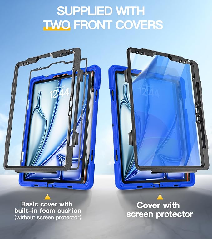 BRAECN Case for iPad Air 11 inch 2026(M4) 2025(M3) 2024(M2)iPad Pro 11 inch(4th/3rd/2nd/1st)&amp Air 10.9(5th/4th) Protective with Pencil Holder Screen Protector 360°Rotating Stand Handle Full Body