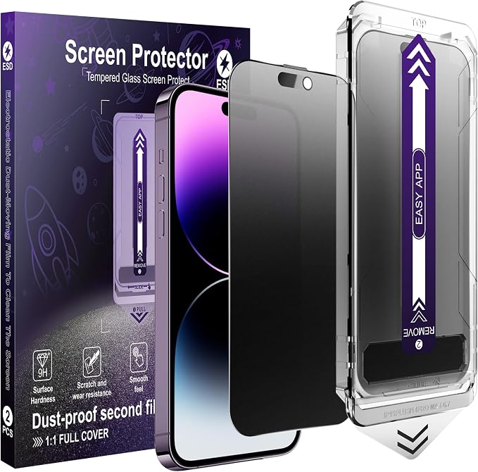 2-Pack Matte Privacy Screen Protector for iPhone 17 ProAnti-Glare &amp 25°Anti-SpyAnti-ReflectionAnti-FingerprintAuto Dust RemovalEasy Installation