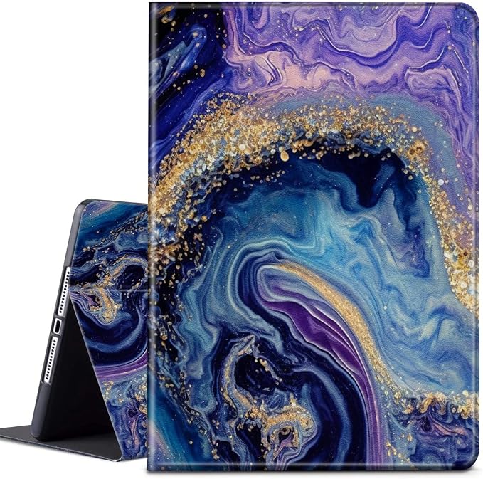 Case for Samsung Galaxy Tab A9 Plus 2023/A11 Plus 2025 11 inch Lightweight Protective PU Leather Smart Stand Cover with Auto Wake Sleep Tablet Case Cover - American Flag &amp Fish
