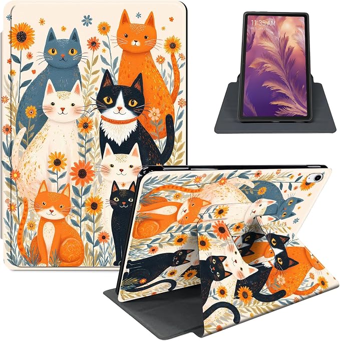 for iPad 11th Generation (A16 2025) 11 / iPad 10th Gen 10.9 2022 Case 360° Rotating PU Leather Stand Cover with Auto Sleep/Wake Shockproof TPU Backl Two Dragons Fighting