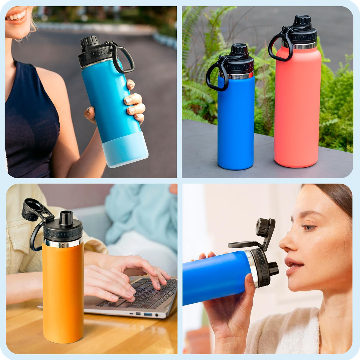 Spout Lid for Hydro Flask 12 16 18 22 32 40 64oz Wide Mouth Water Bottle