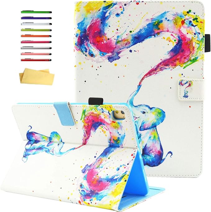 for Apple iPad 10.2 Case 2021/2020/2019 iPad 9th/8th/7th Generation Smart Cover with Pencil Holder [Auto Wake/Sleep] PU Leather Stand Folio Tri-fold Shockproof Thin Shell Colored Graffiti