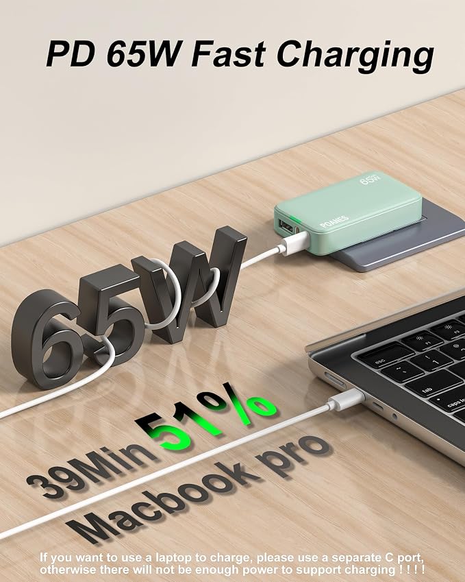 3-Port Flat USB C Wall Charger 30W Max Type-C Fast Charging Block | Dual USB-C 1 USB-A PD 25W Fast Charging Slim Body Foldable Plug for IPad Pro Tablets iPhone 17/16/15 Series Galaxy