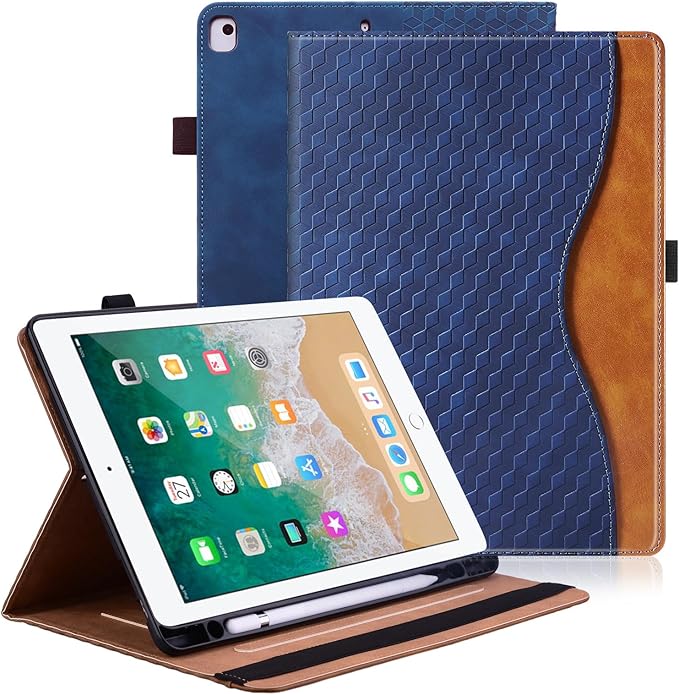 Case for iPad 9th 8th 7th Generation (2021/2020/2019) 10.2 InchiPad Air 3rd Generation PU Leather Cover Multi-Angle Viewing Stand with Card Pocket for ipad 9th Generation CaseBlack