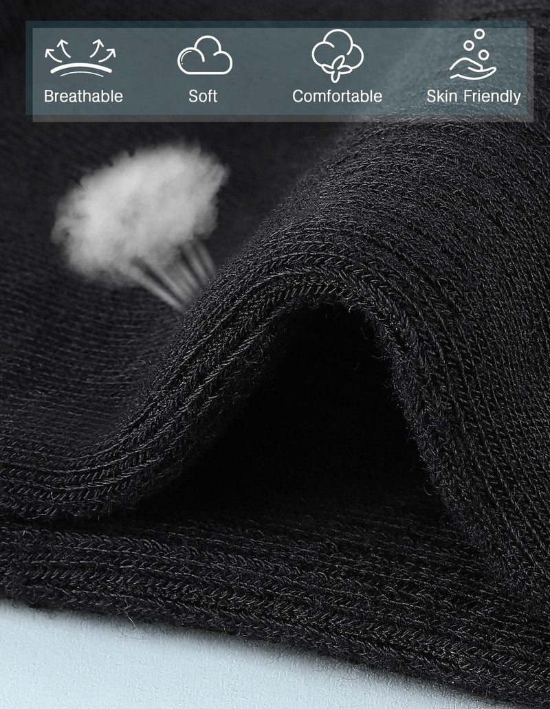 Airacker Athletic Crew Socks - Breathable Performance Running Socks (6 Pairs)