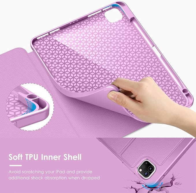 VIKESI Case for iPad Pro 11 inch (M5/M4) 2025/2024Multiple Angles Magnetic Stand CoverShockproof BackPencil Holderand Auto Sleep/WakeBlack