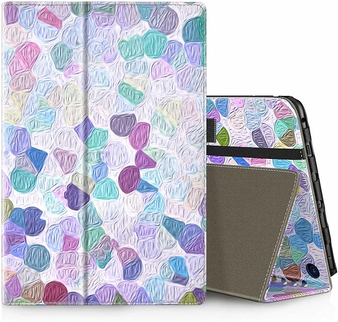 Case for Amazon Kindle Fire HD 10 Tablet (13th/11th Generation 2023/2021 Release) &amp Fire HD 10 Plus Tablet - Slim Folding Stand Folio Cover with Auto Wake/Sleep and Hand Strap Black
