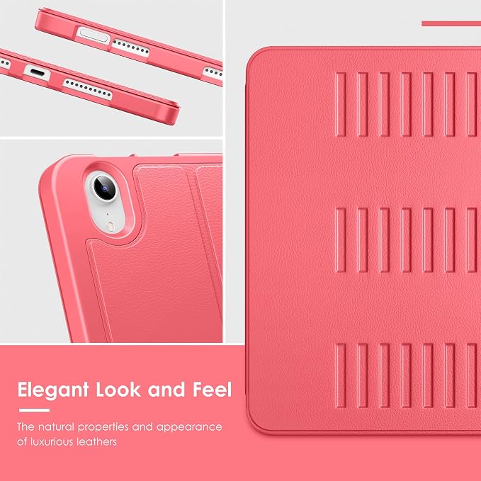 VIKESI Case for iPad mini 7 (A17 Pro) and iPad mini 6Multiple Angles Magnetic Stand CoverShockproof Soft BackPencil Holderand Auto Sleep/WakeBlack
