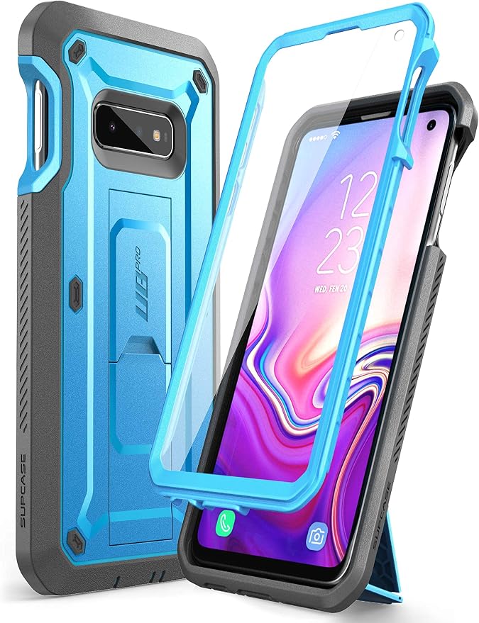 SUPCASE Unicorn Beetle Pro Series Designed for Samsung Galaxy S10e Case (2019 Release) Full-Body Dual Layer Rugged With Holster &amp Kickstand With Built-in Screen Protector (Black)