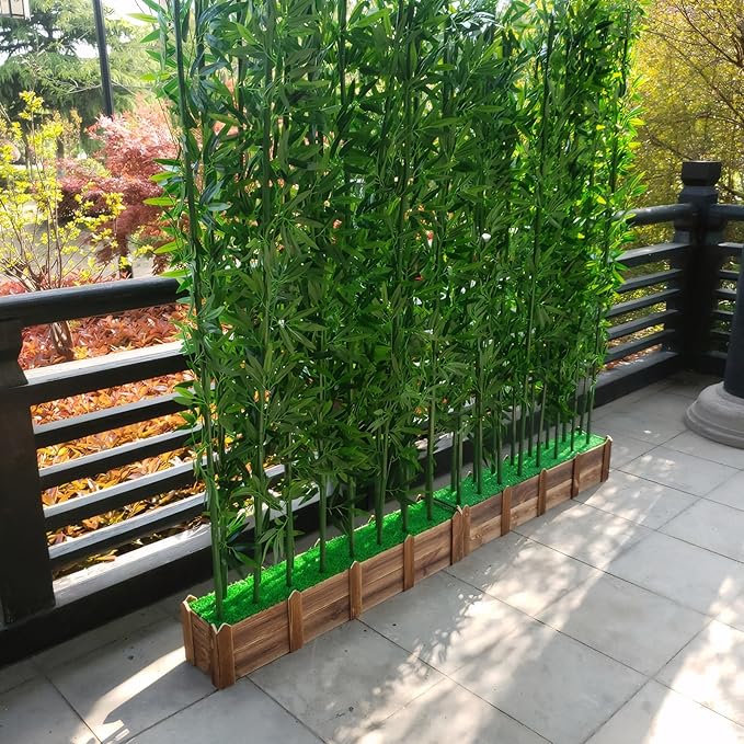 16-Pack 4ft Artificial Privacy Fence | Faux Plant with Realistic Silk Leaves for Indoor Decor & Outdoor Garden – UV-Protected, Waterproof Tall Screen Set