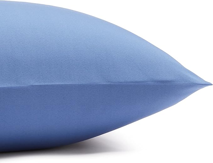 Amazon Basics Lightweight Super Soft Easy Care Microfiber 4-Piece Bed Sheet Set with 14-Inch Deep Pockets, King, Dutch Blue, Solid