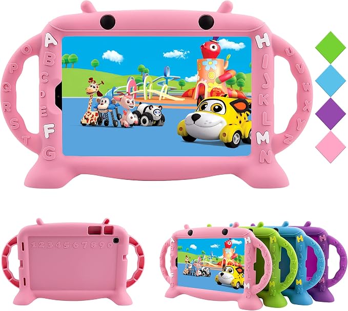 Case for Samsung Galaxy Tab A 8.4 SM-T307 (2020) - Shockproof Silicone Kids Friendly Soft Protective Cover with Handles for Galaxy Tab A 8.4 2020 Release - Stands on Its Own (Blue)