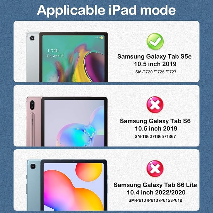 Case for Samsung Galaxy Tab A 10.1 2019 Model SM-T510/T515/T517 Stylus Holder Flip Wallet Leather Shockproof Cover for Galaxy Tab A SM-T510 Case Bicolor Marble
