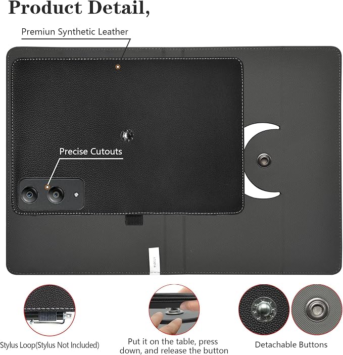 LiuShan Compatible with DOOGEE U13 caseDOOGEE Tab E3 Pro case360 Degree Rotation Stand PU Cover for DOOGEE U13/ DOOGEE Tab E3 Pro/Blackview Mega 8/ SVITOO P1300/ SVITOO P300 13 Inch TabletBlack