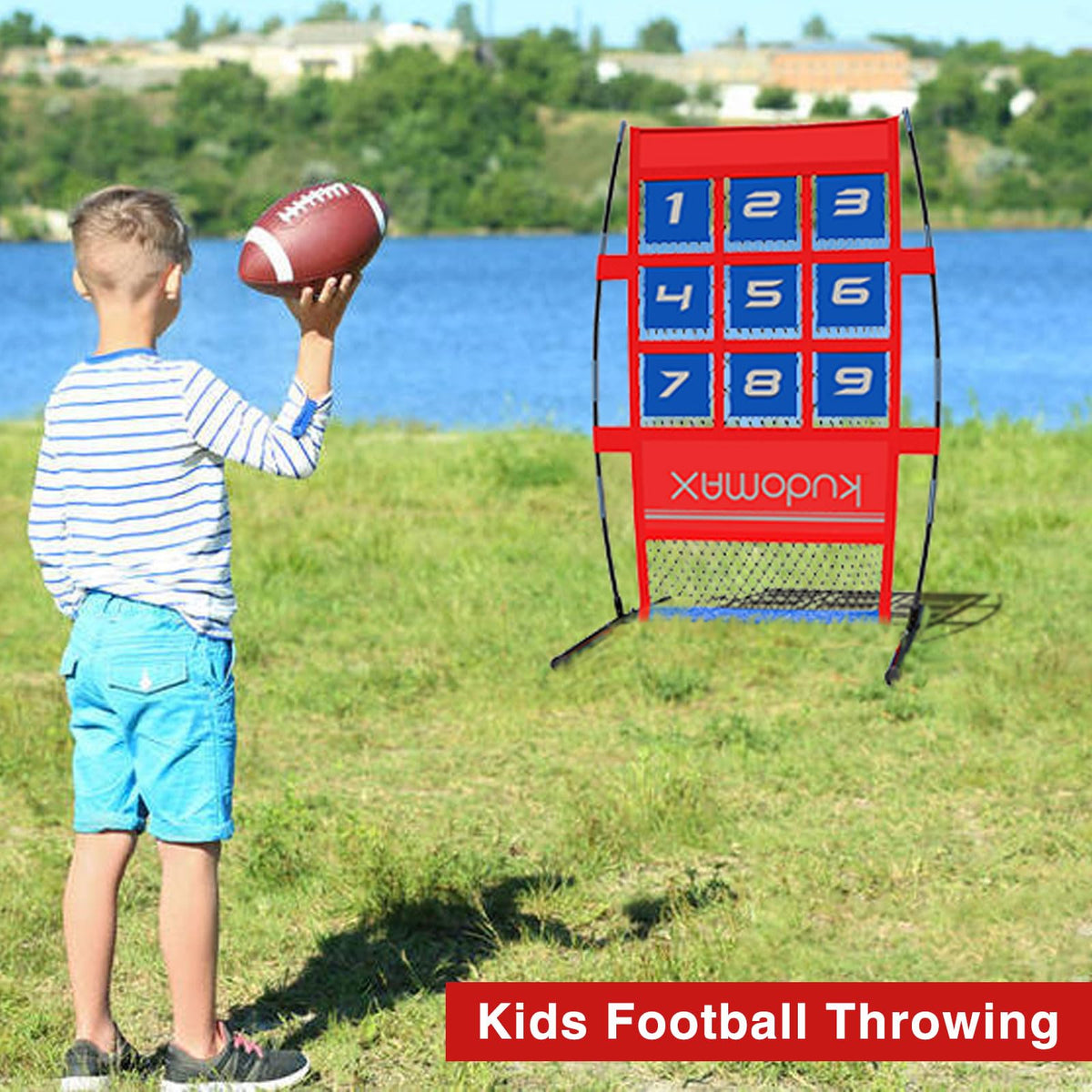 Pitching Target Net – Master Your Pitch! Portable Practice System with Numbered Strike Zone for Baseball, Softball & Football. Includes Carry Bag & Enables Quick Assembly
