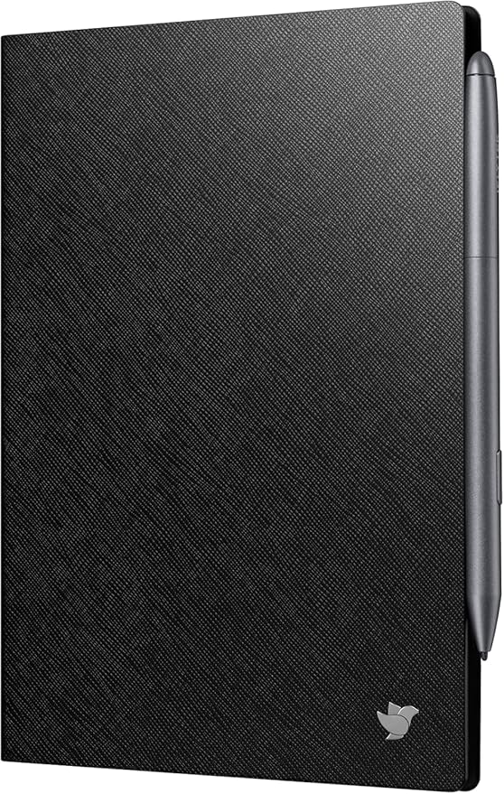 iFLYTEK AINOTE Air2 Black Protective Folio Case for Note-Taking Tablet 8.2 Premium PU Leather Slim&amp Lightweight Durable Cover with a Pen Clip for E-Ink Writing Tablet Water and Dustproof