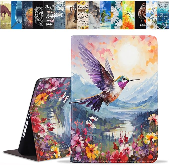 Case for Samsung Galaxy Tab A 8.0 2019 (SM-T290/T295/T297) Slim Lightweight PU Leather Stand Cover with Auto Wake/Sleep for Galaxy Tab A 8.0 Inch Abstract Watercolor Art Dogs