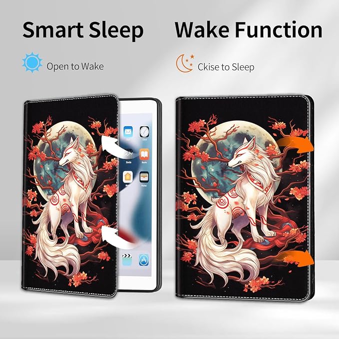 Case for iPad Pro 11 Inch 2022/2021/2020/2018 iPad Air 5th / 4th Gene 10.9 Inch (2022/2020) - Slim Fit Standing Cover with Auto Sleep/Wake，Astronaut Guitar