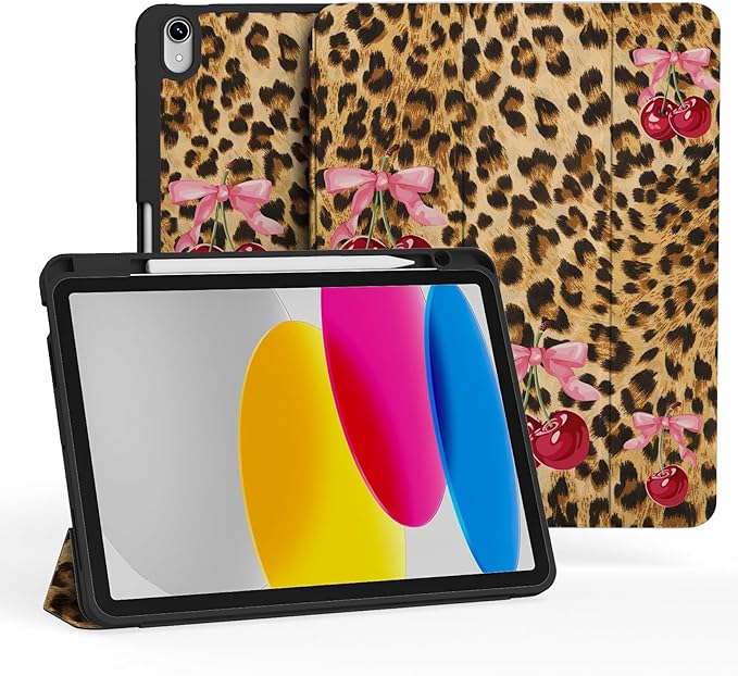 Case for iPad 11th Generation A16 Chip (2025) iPad 10th Generation Case 10.9-inch (2022) Trifold Stable Stand Protective Soft TPU Back Cover with Pencil Holder Black
