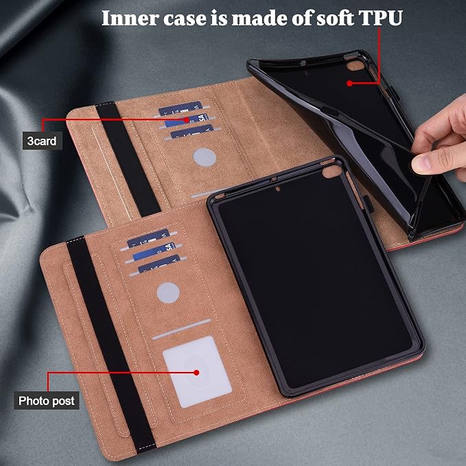 ALILANG Case for Samsung Galaxy Tab A 10.1 Inch 2019 (SM-T510/T515) with Pen Holder &amp Multiple Viewing Angles Smart PU Leather Cover for Samsung Tab A 10.1 Case 2019-Black