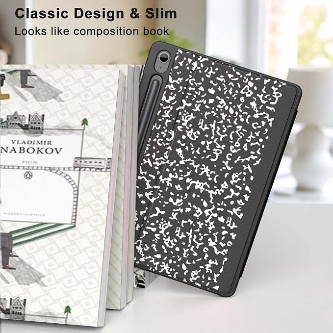 Supveco Case for Samsung Galaxy Tab S10 Fe / S10 Lite / S9 FE 10.9-Inch | Premium Folio Stand Soft TPU Protective Cover with S Pen Holder Multi-Angle Viewing &amp Auto Wake/SleepNotebook