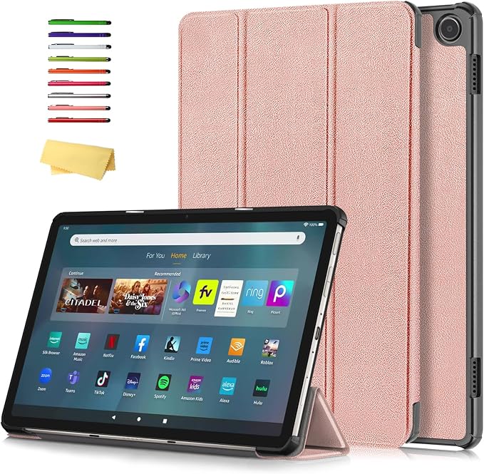 Slim Case for Amazon Fire Max 11 Tablet (13th Generation 2023 Release) Trifold Lightweight Hard Shell PU Leather Stand Folio Protective Cover with Auto Wake/Sleep Colored Graffiti Doodle