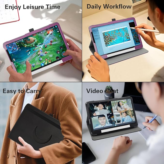 MAMA MOUTH for XPPen Magic Note Pad Case360 Degree Rotary Stand with Creative Cover for XPPen Magic Note Pad 10.95 Tablet caseBlack