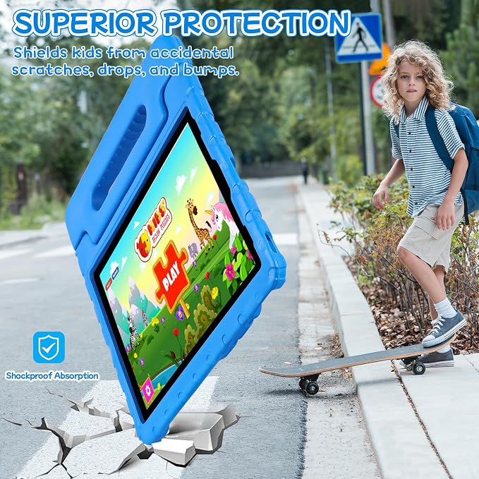 Case for iPad Pro 12.9 Case 2022/2021/2020/2018 with Pencil Holder &amp Hadle Stand Super Protection Kids Proof Cover for iPad Pro 12.9 inch 3rd/4th/5th/6th Generation Black
