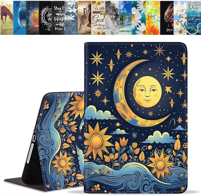 Case for Samsung Galaxy Tab A 8.0 2019 (SM-T290/T295/T297) Slim Lightweight PU Leather Stand Cover with Auto Wake/Sleep for Galaxy Tab A 8.0 Inch Abstract Watercolor Art Dogs