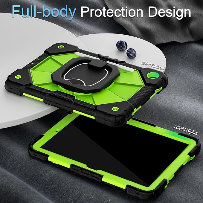 Auizotl Case for Samsung Galaxy Tab A11+/A9+ Plus 11 Inch with Screen Protector/Rotating Stand/Pen HolderMilitary Grade Shockproof Cover for Galaxy Tab A11 Plus /A9 Plus CasesBlack