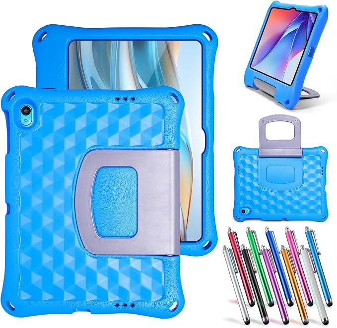 Case for Onn 10.1 Inch Tablet (2024 Model) Gen 4 - Shockproof Lightweight Protective EVA Kids Kickstand Cover Case + 1 Stylus (Black)