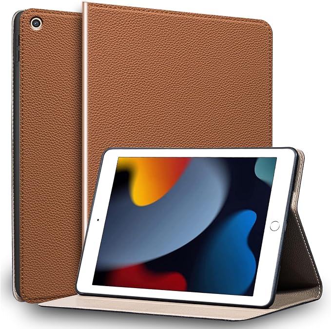 Case for 10.2-inch iPad 7th/8th/9th Gen (2019-2021 | Microfiber Leather ，Shockproof Smart Cover | Adjustable Stand | Auto Wake/Sleep | Multiple View Angles | Black