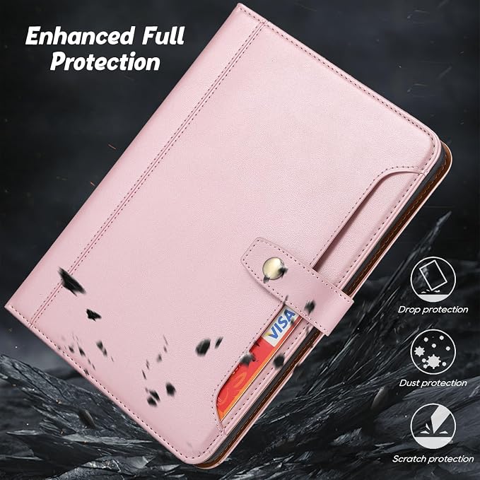 Flip Case for Apple iPad 10.2 9th 8th 7th Generation 2021/2020/2019 Pencil Holder Smart Cover Auto Sleep Wake Protective Documents Pocket Stand Snap Closure Case for iPad 10.2 Inch Black