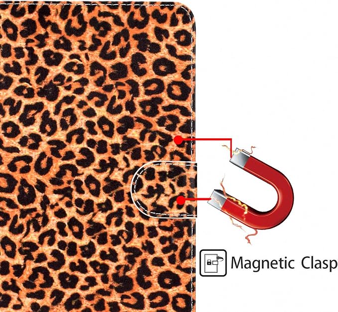 Universal 7 Inch Tablet Case Techcircle Ultra Slim Lightweight PU Leather Stand Folio Flip Wallet Protective Shell Case [Card Slots] [Magnetic Closure] for All 7 Android Tablet PC Cherry Blossom