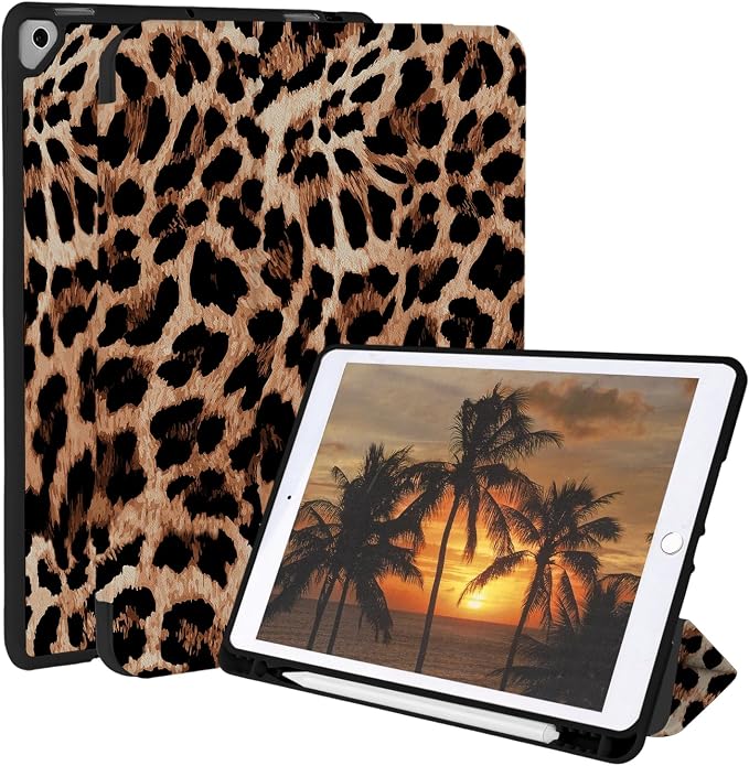 Case for iPad 9th/ 8th/ 7th Generation Case 10.2&amp10.5 Inch (2021/2020/2019 Release) Slim Lightweight Soft Trifold Back Cover with Pencil Holder &amp Auto Sleep/Wake CoverBeige Checkered