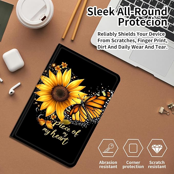 Case for Amazon Fire 7 Tablet 2019/2017 Release 9th/7th Generation PU Leather Smart Protective Cover with Auto Sleep/Wake for Fire 7 2019Dog Wearing Witch Hat Pumpkin