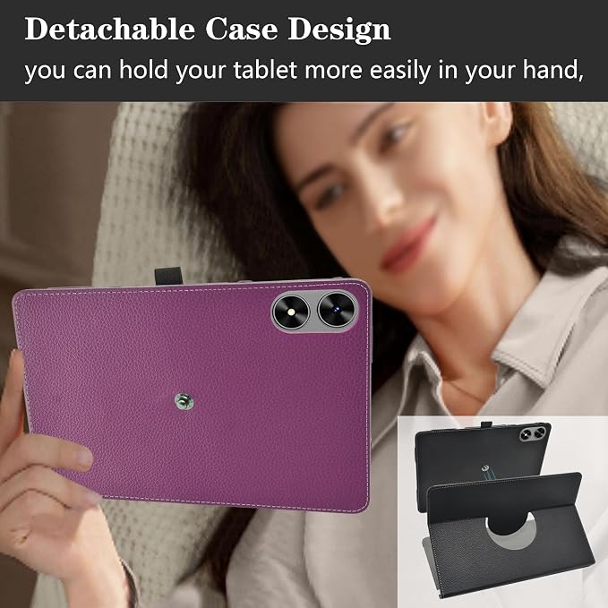 LiuShan Compatible with SHARECLOUD P10C caseSHARECLOUD P10_T caseFrameflow P10_A case360 Degree Rotation Stand PU for SHARECLOUD P10C/SHARECLOUD P10_T/Frameflow P10_A/OYEFIT T10 10.1 TabletBlack