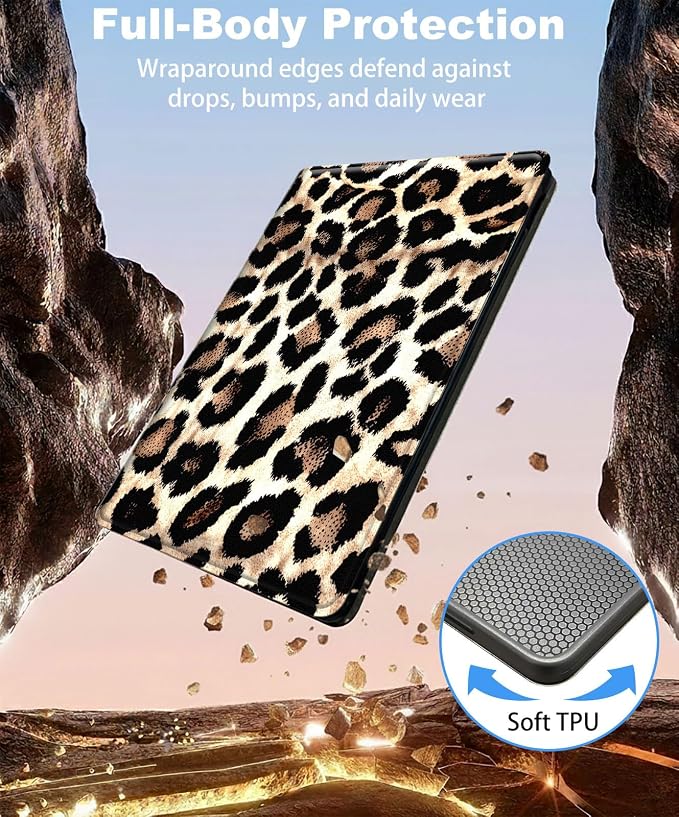 for iPad 11th Generation (A16 2025) 11 / iPad 10th Gen 10.9 2022 Case 360° Rotating PU Leather Stand Cover with Auto Sleep/Wake Shockproof TPU Backl Raccoon Perched