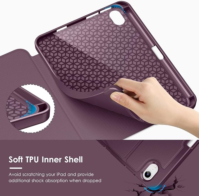 VIKESI Case for iPad mini 7 (A17 Pro) and iPad mini 6Multiple Angles Magnetic Stand CoverShockproof Soft BackPencil Holderand Auto Sleep/WakeBlack