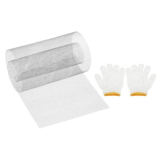 PATIKIL 40" L x 16" W Woven Wire Mesh, 6 Mesh 304 Stainless Steel Air Vent