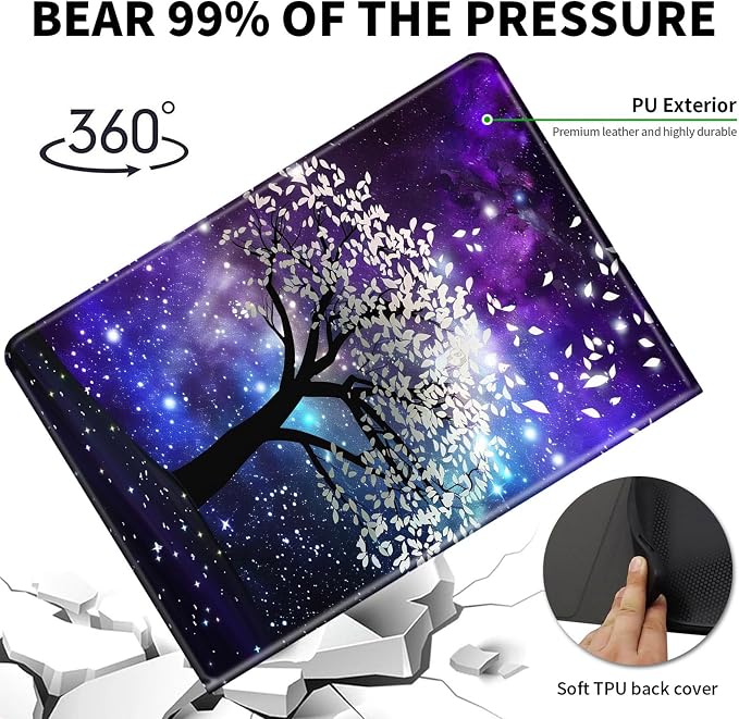 Case for Microsoft Surface Pro 11/10 / 9 13 InchPU Leather Cute Slim Folio Adjustable Stand Cover Case for Surface Pro 11th Edition AIAutumn Red Forest