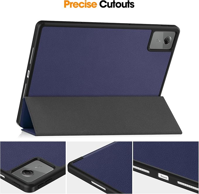YRH for Idea Tab Pro 12.7 inch Case 2025 with Pen Holder Soft TPU Back Tablet Cover Case with Auto/Sleep (Black)