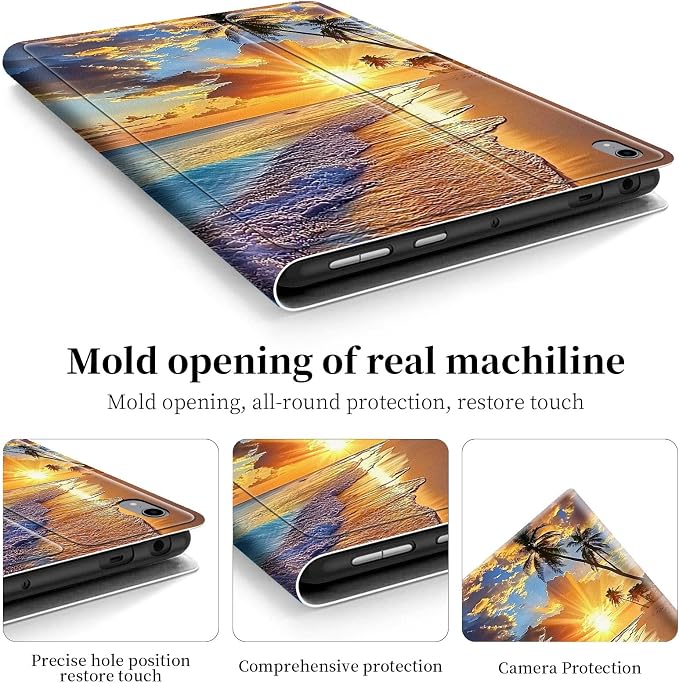 Case for iPad (A16) 11th Generation 11 Inch 2025/ iPad 10th Generation 10.9 Inch 2022 CaseHybrid Slim Multi-Angles Stand Auto Wake/Sleep Cover-Beach Sunset