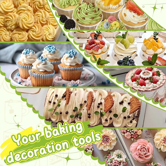 NOVANO Dessert Decorating Syringe Set, Frosting Piping Kit