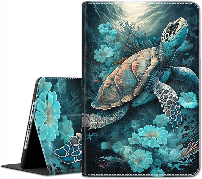 Case for iPad 10.2/10.5，iPad 9th/8th/7th Gen，for iPad 10.2 inch 2021/2020/2019/iPad Air 3rd Gen/Pro 10.5 - Slim Fit Standing Cover with Auto Sleep/Wake，Frog Playing Guitar