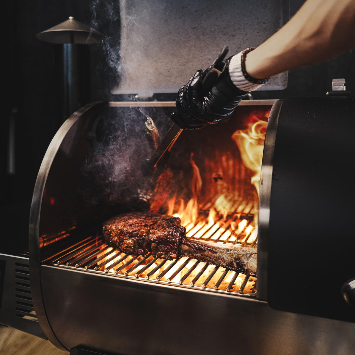 recteq DualFire 1200 Wood Pellet Smoker Grill, Wi-Fi Electric Pellet Grills, Dual Chambers for Hot and Fast + Low and Slow Cooking