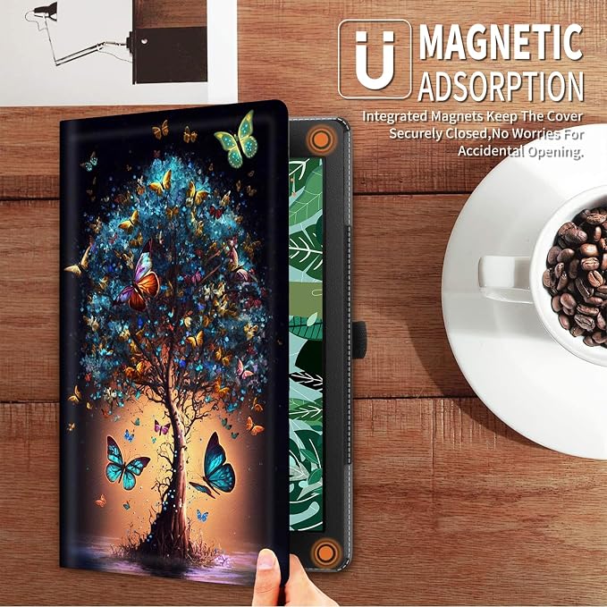 FUYOCWE for iPad Pro 13 Inch Case (M47th Generation2024 Model A2925A2926A3007)PU Leather Slim Folding Stand Case for iPad 13 7th GenAuto Sleep Wake Cover -A Dream Catcher Wolf