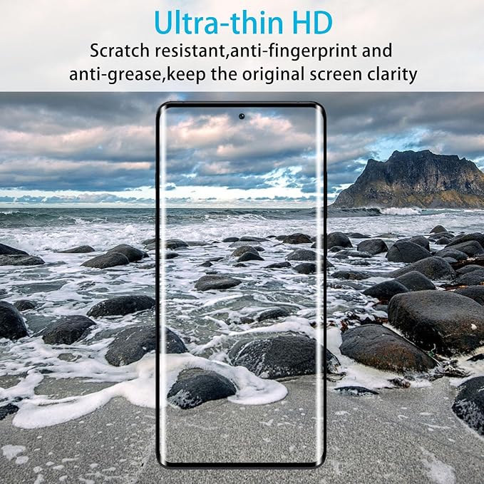 Didisky Screen Protector for Oneplus 9 Pro 3 Pack Tempered Glass Film with 2 Pack Camera Lens Protector Easy to UseScratch-Resistant9H Hardness3D Curved Full Coverage
